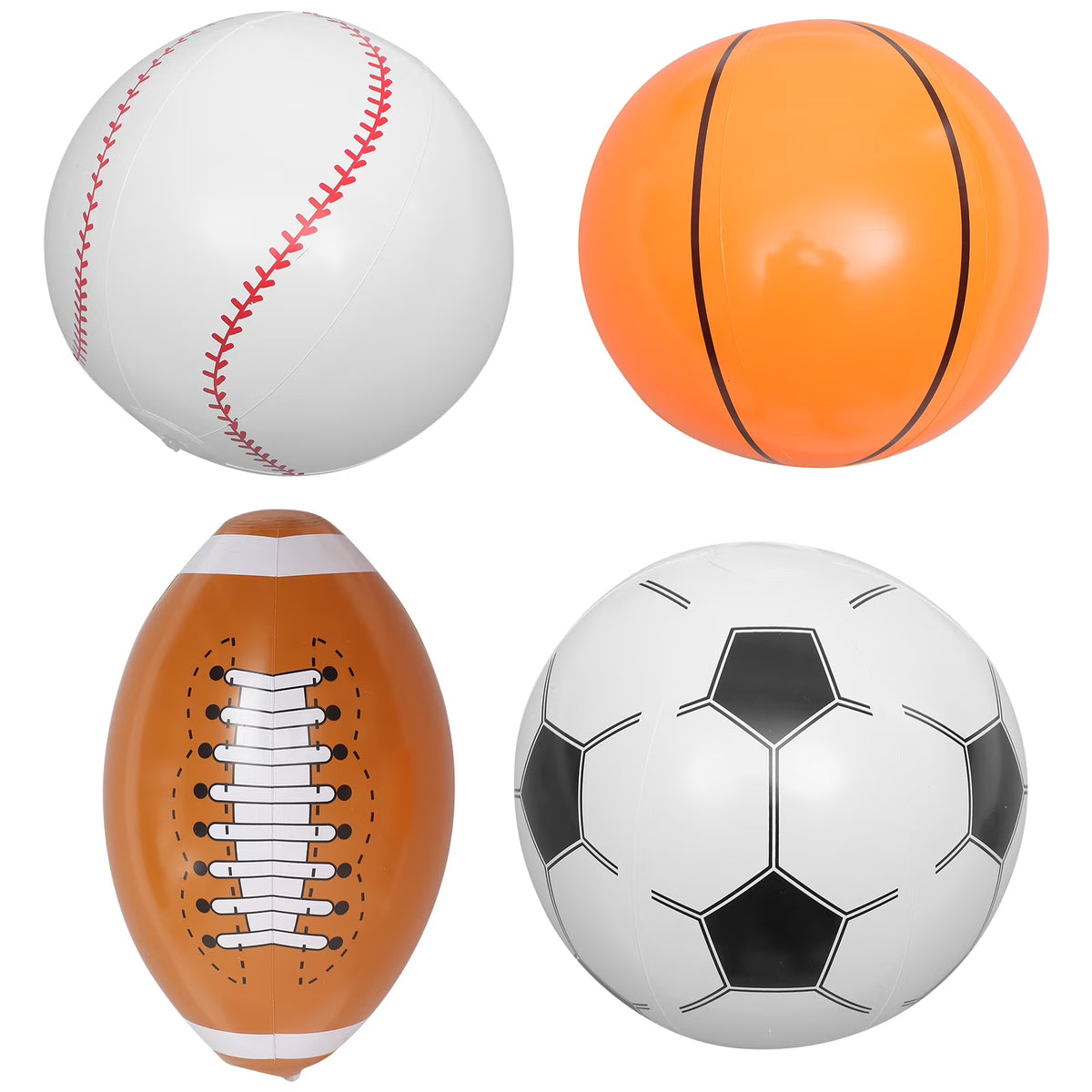 4 Pcs Inflatable Beach Ball Toys F908252