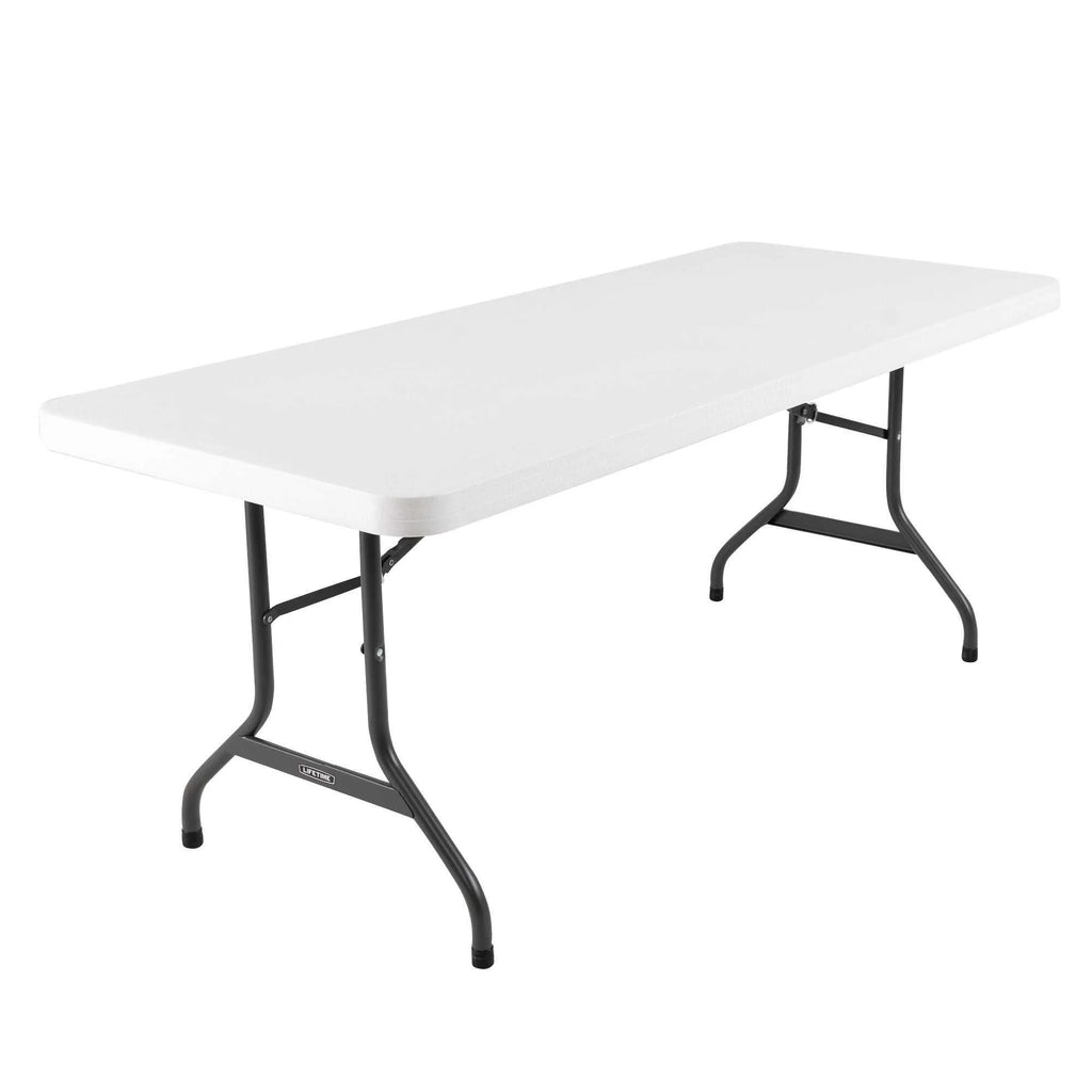 White 6 ft. Rectangle Folding Table Set of 4 P6693