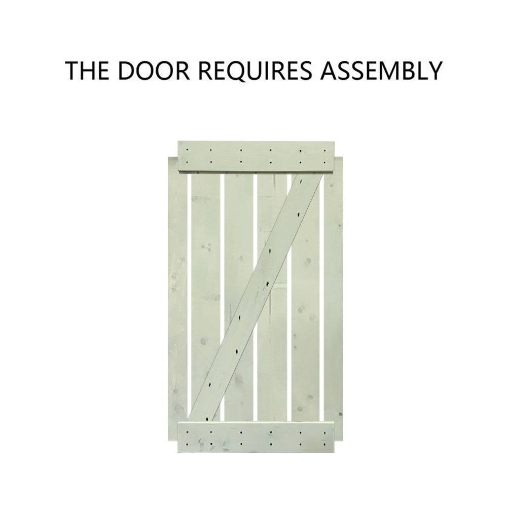 Stained Z Bar Double Barn Door with Hardware Kit V55289