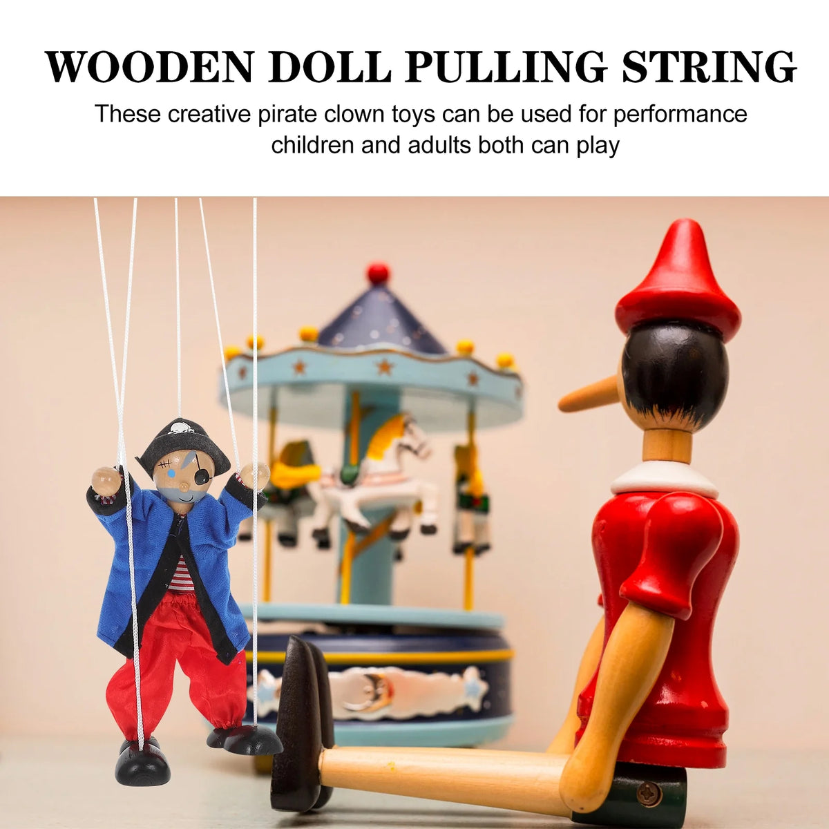Wooden Pirate Marionette Puppet W718
