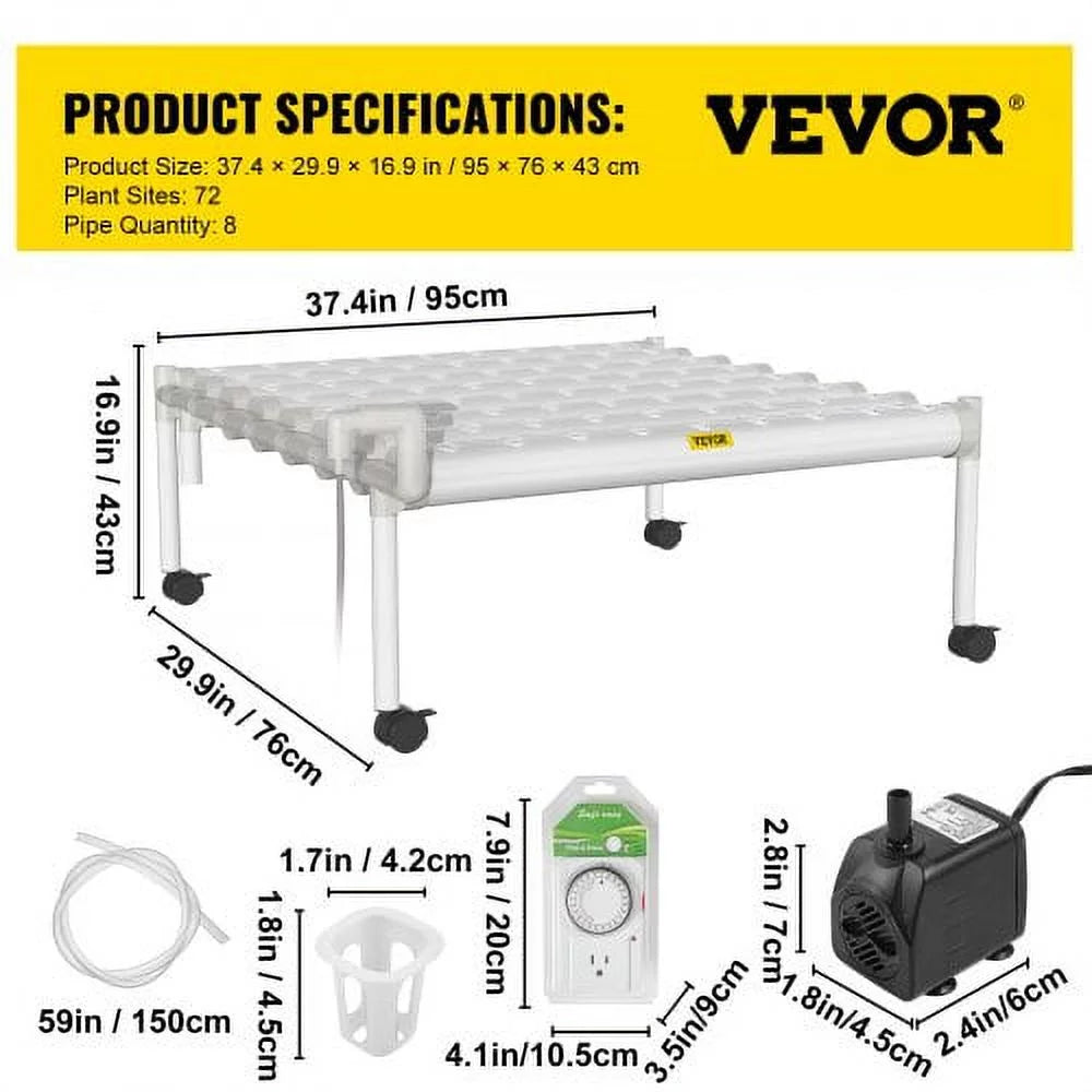 Hydroponics Growing System with 72 Sites and Timer X941406