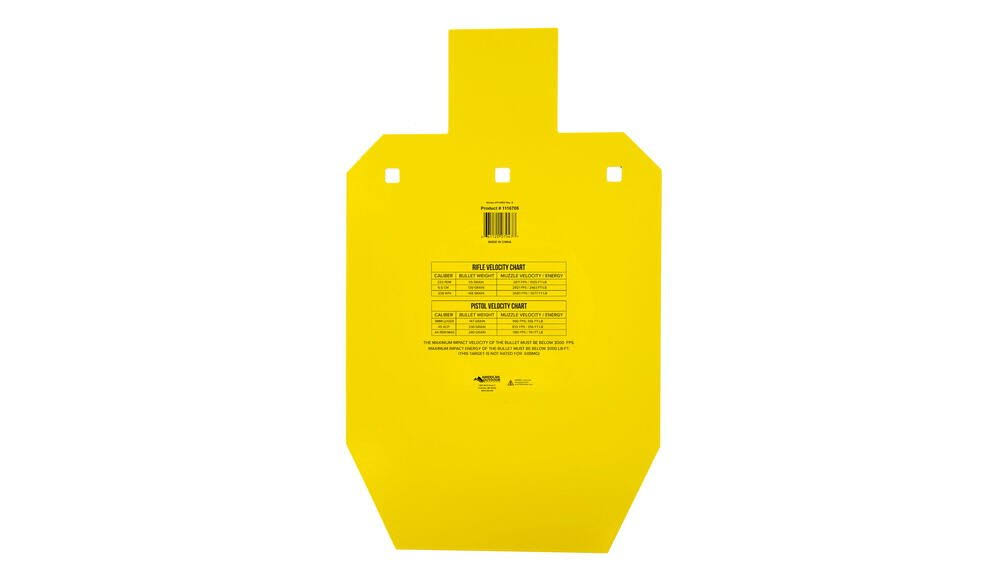 Yellow AR500 Steel Target Plate Q150772