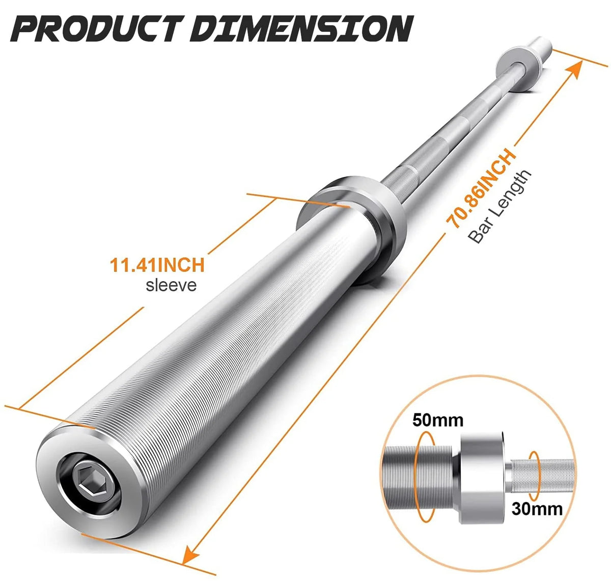 5Ft Olympic Weightlifting Barbell Bar T364