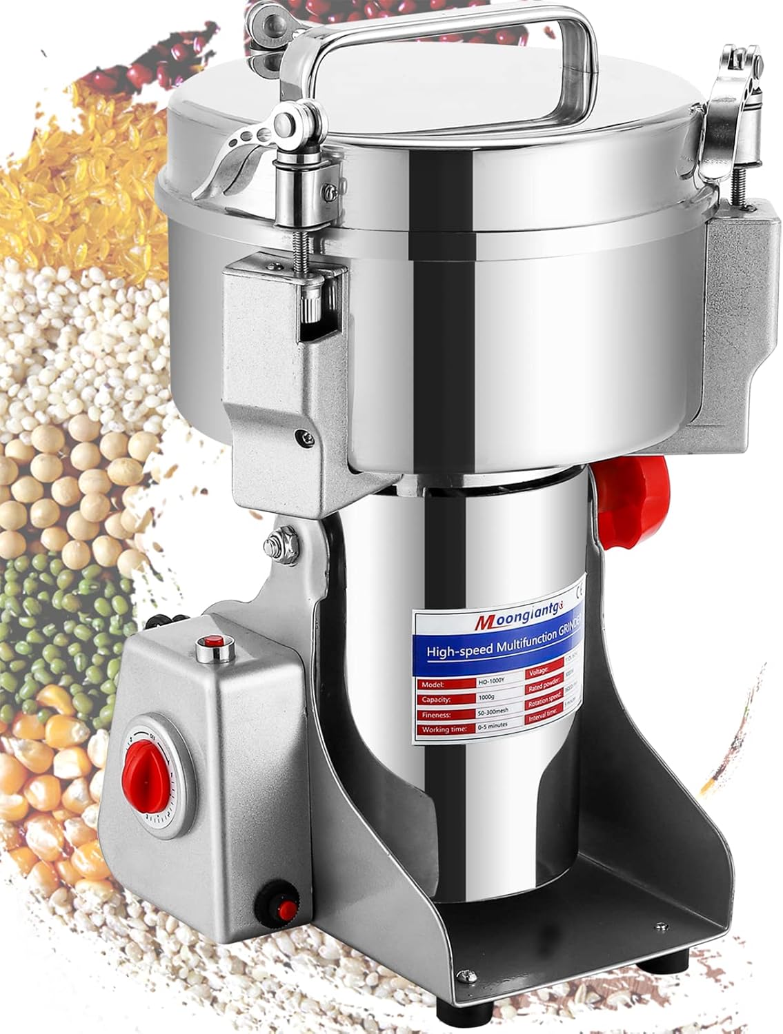 150g Electric Stainless Steel Grain Mill Grinder W5086