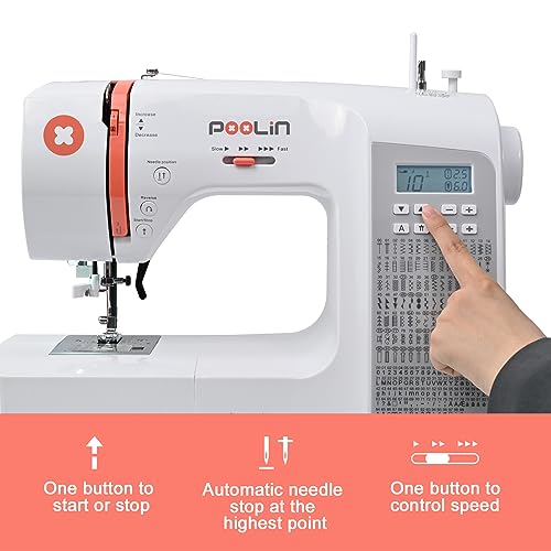 Self Threading Sewing Machine with 293 Stitches, Expansion Table, 7 Presser Feet G838515