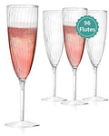 36 PCS Clear Plastic Champagne Flutes N816