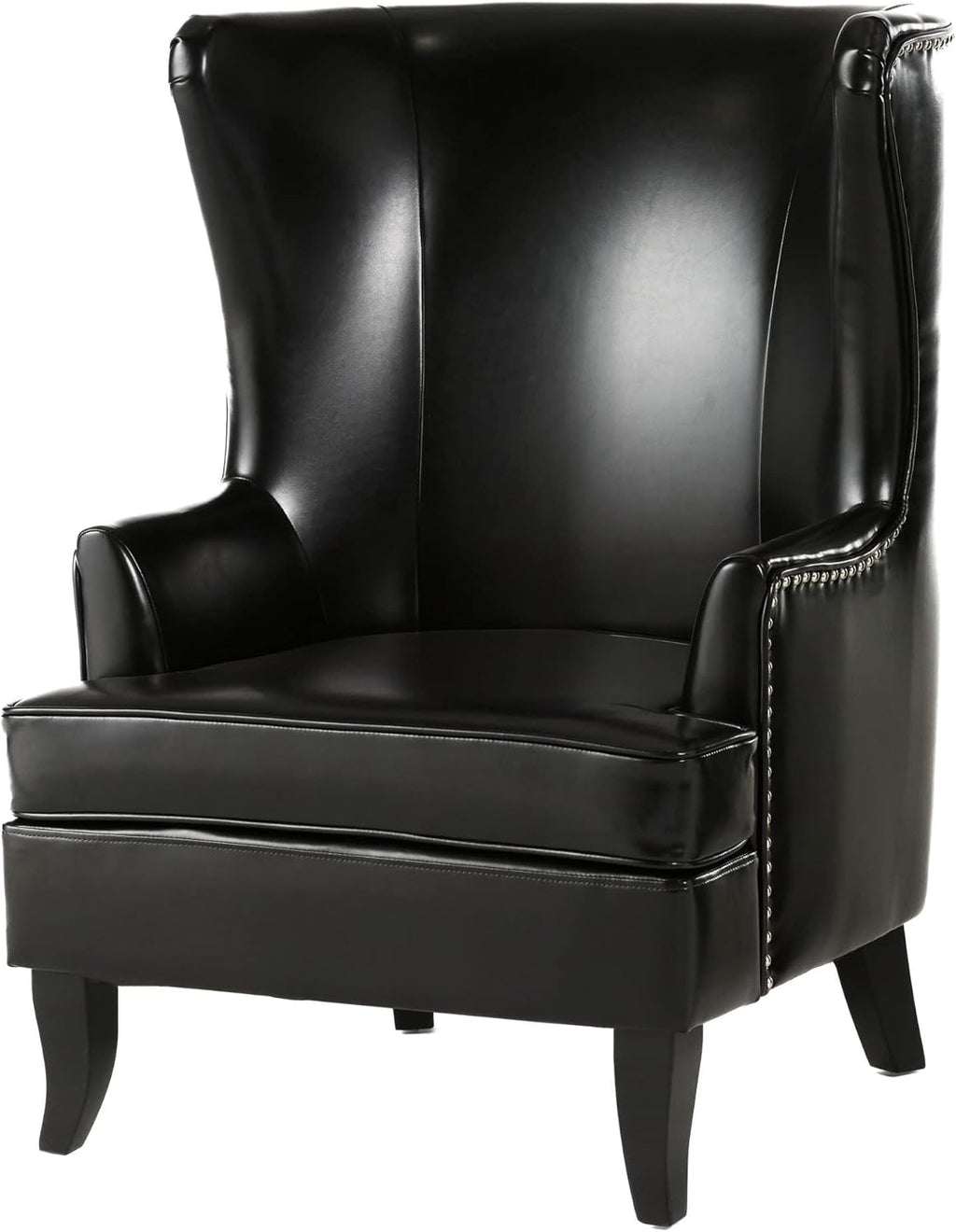 Black High Back Wing Chair K34575