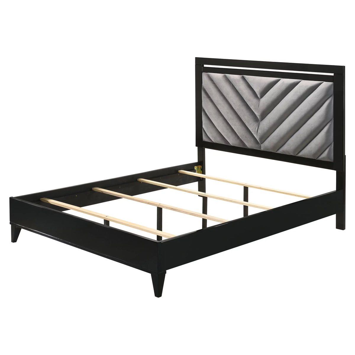 Eastern King Bed in Gray and Black M8611