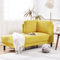 Yellow Fabric Upholstered Corner Chaise Lounge K8865