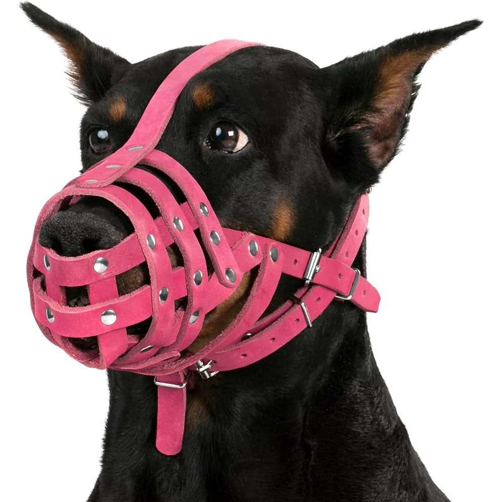 Dog Muzzle Leather Medium Large Breeds G7010