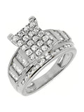 10K White Gold Engagement Diamond Ring X326