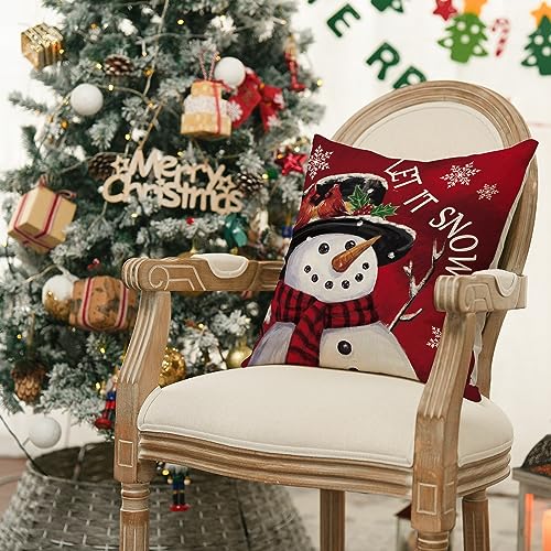 Merry Christmas 18 x 18 Inch Throw Pillow Covers Set of 4 H657158