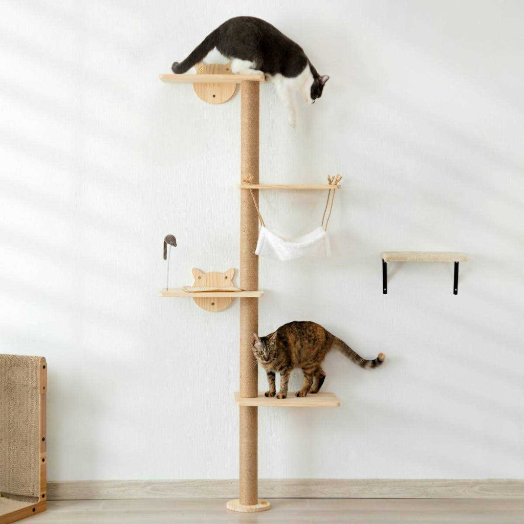 4-Tier Wall Mounted Cat Tree with Hammock C375482