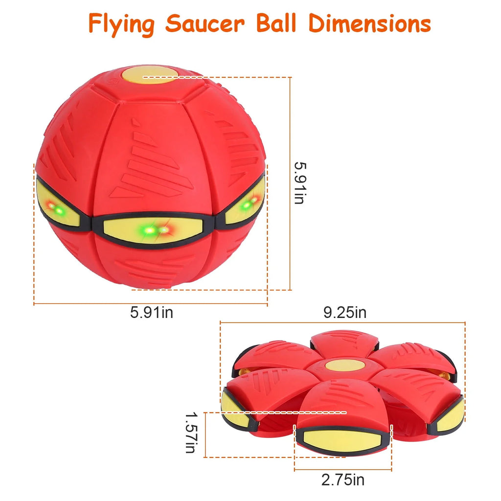 4 Pack LED Flying Saucer Ball Dog Toy H39111