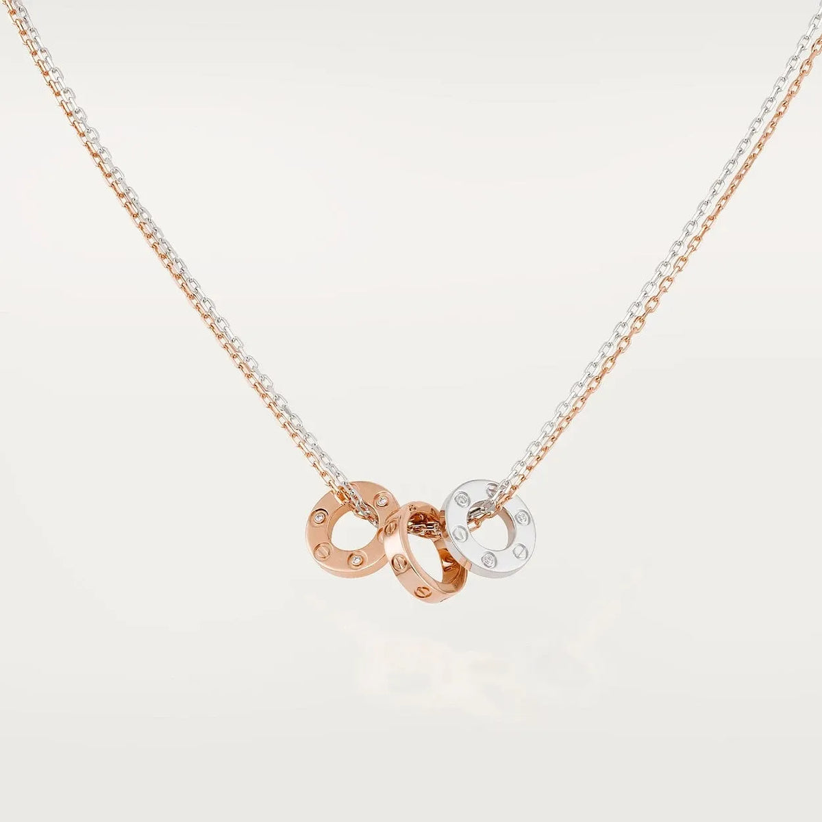 Love Necklace 3 Circles Necklace Z9109