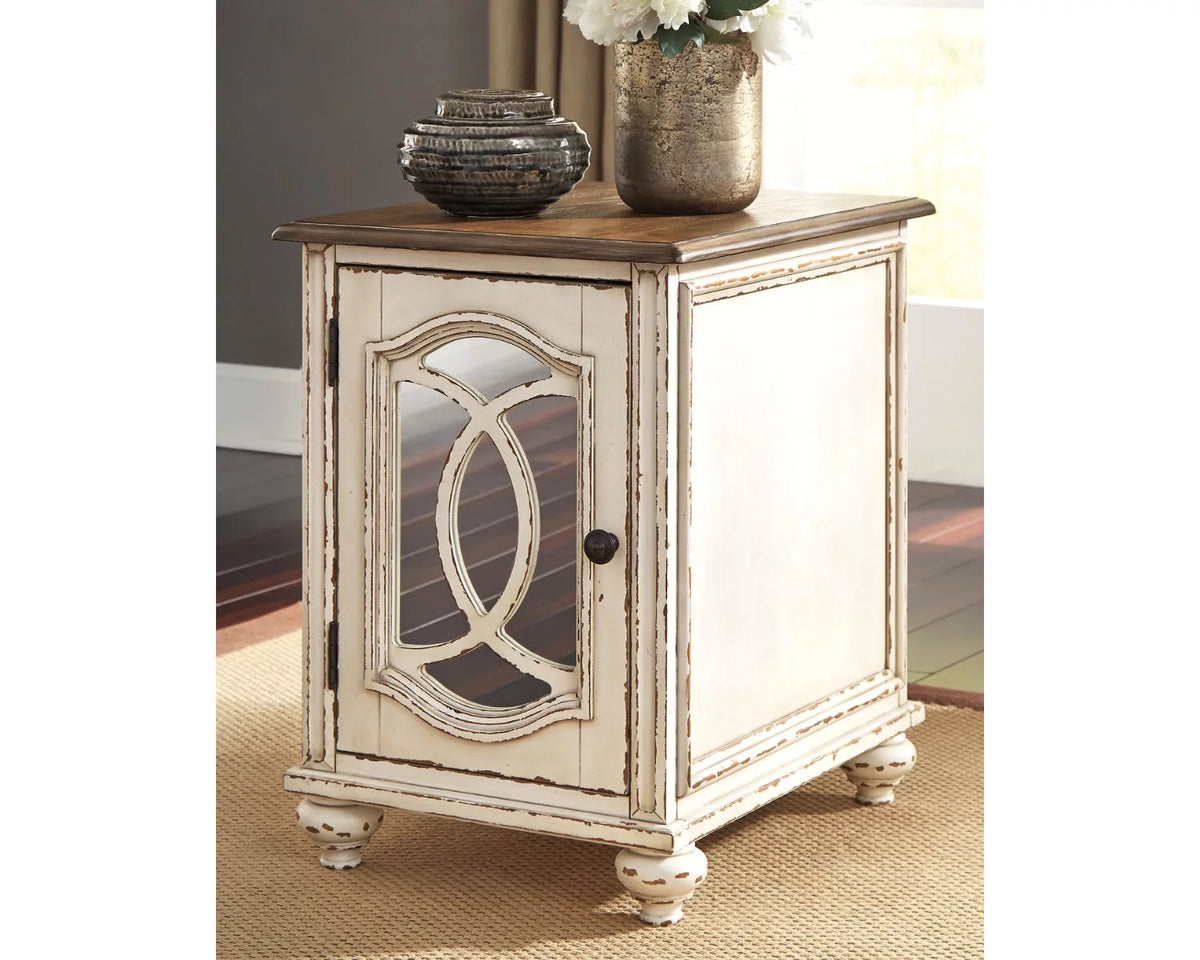 Chairside End Table White/Brown N125