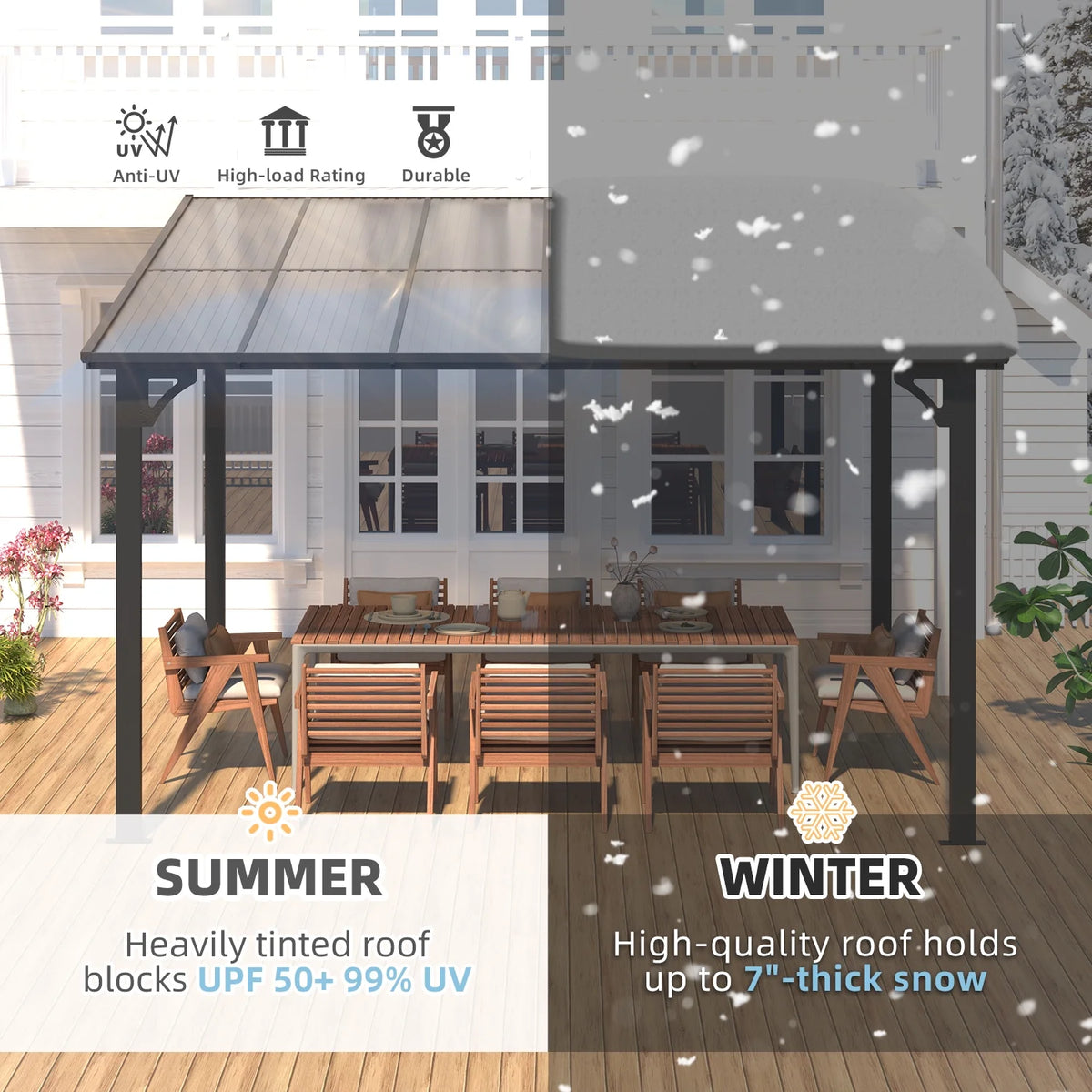 10' x 12' Gray Hardtop Aluminum Gazebo D2323