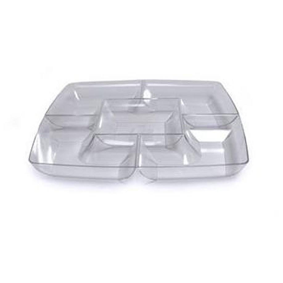 Clear Chip & Dip Tray - Case of 12 Z961