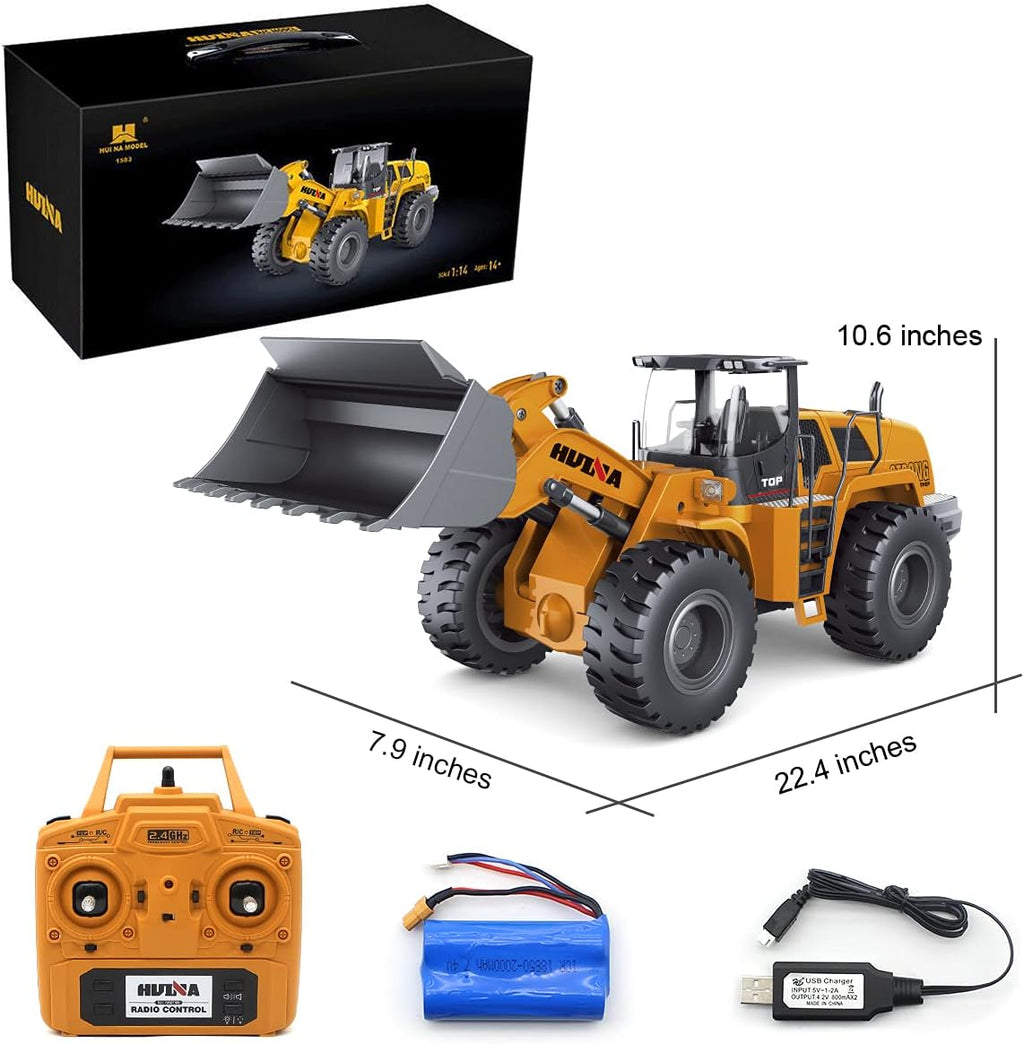 Remote Control 1/14 Scale Full Metal RC Construction Vehicle Toy with Light & Sound S6631