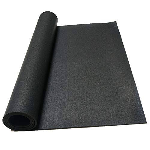 Black 3/8-Inch x 4 x 7-Feet Rubber Flooring I778616