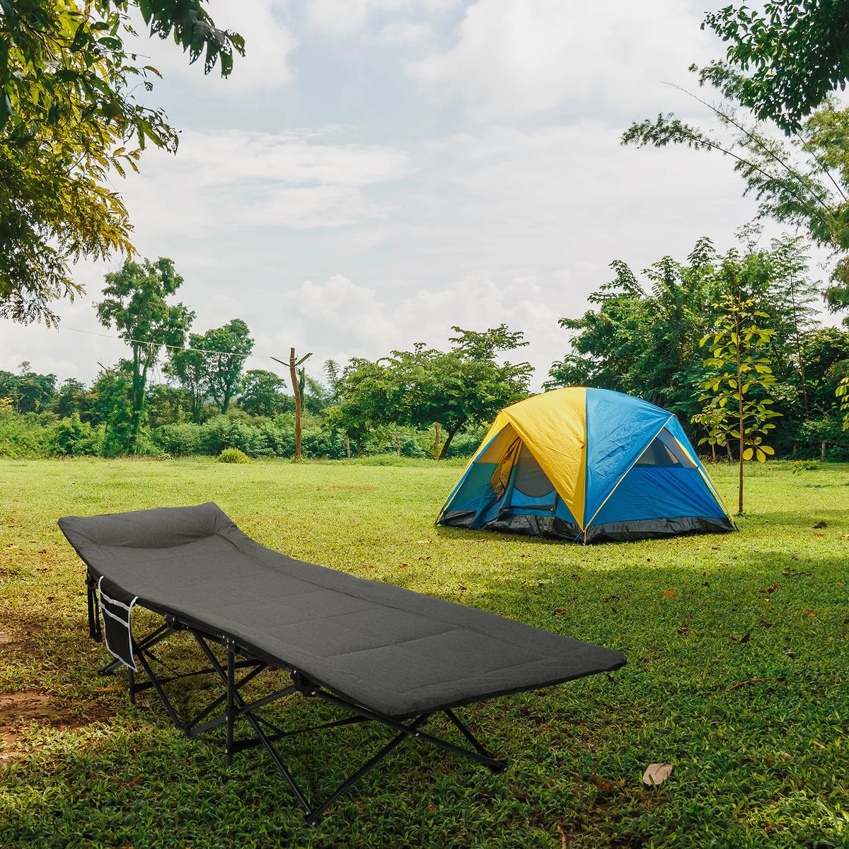 Folding Camping Cot with Pillow C665599