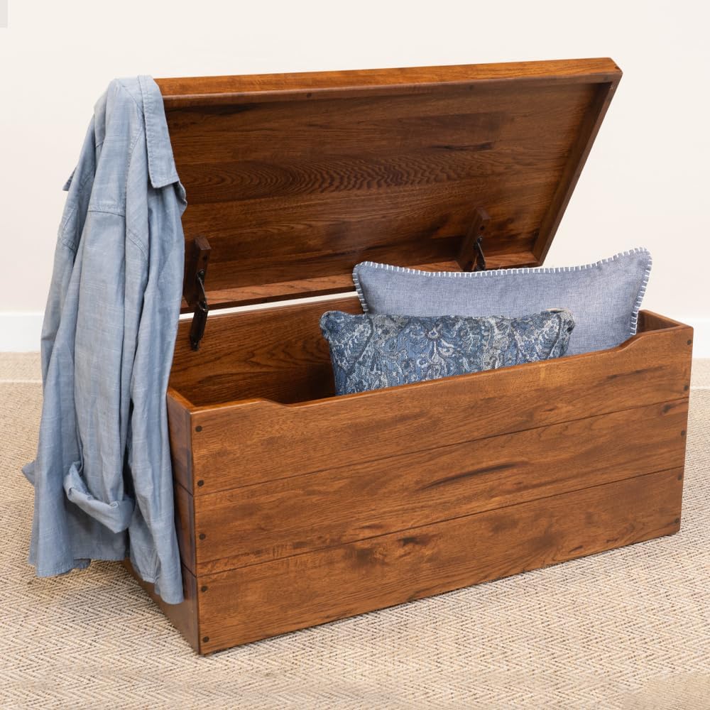 36” Solid Wooden Storage Chest with Handles Y405244