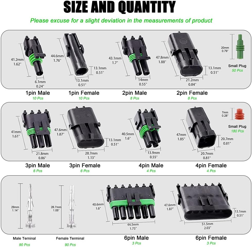 473PCS Waterproof Electrical Connector Kit with Pin Removal Tool J7915