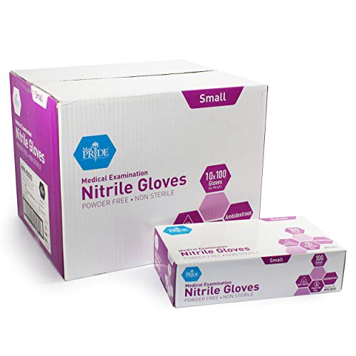 Powder-Free Nitrile Exam Gloves, Iris Blue, Medium, Box/100 A726