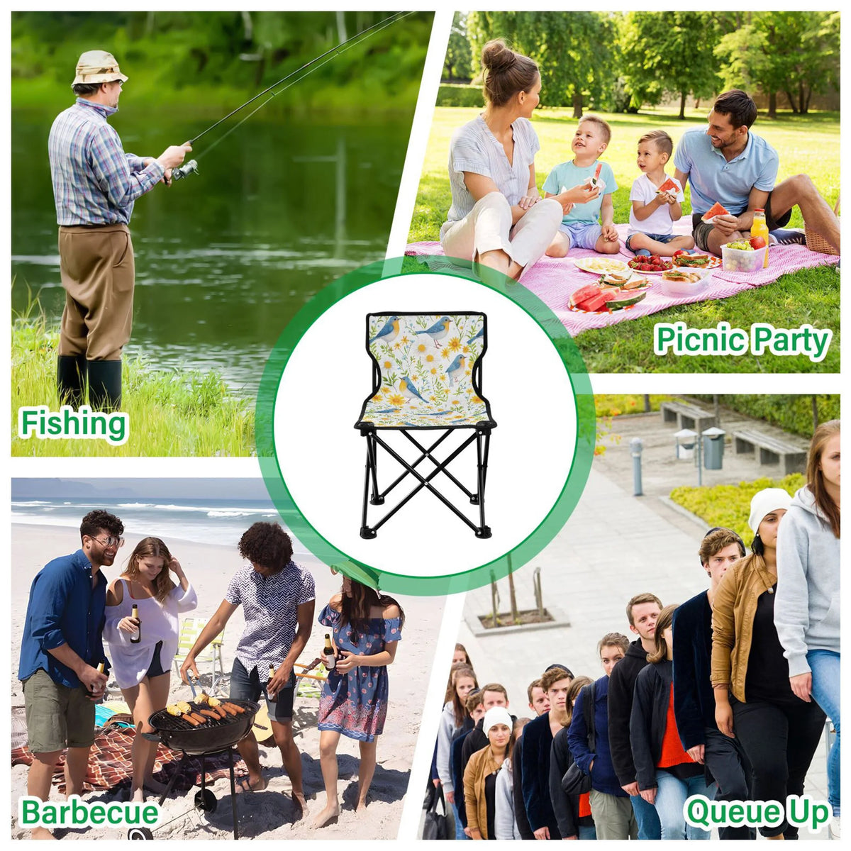 Portable Camping Chair with Carry Bag R17341
