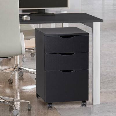 Black 3 Drawer Vertical Filing Cabinet X548900