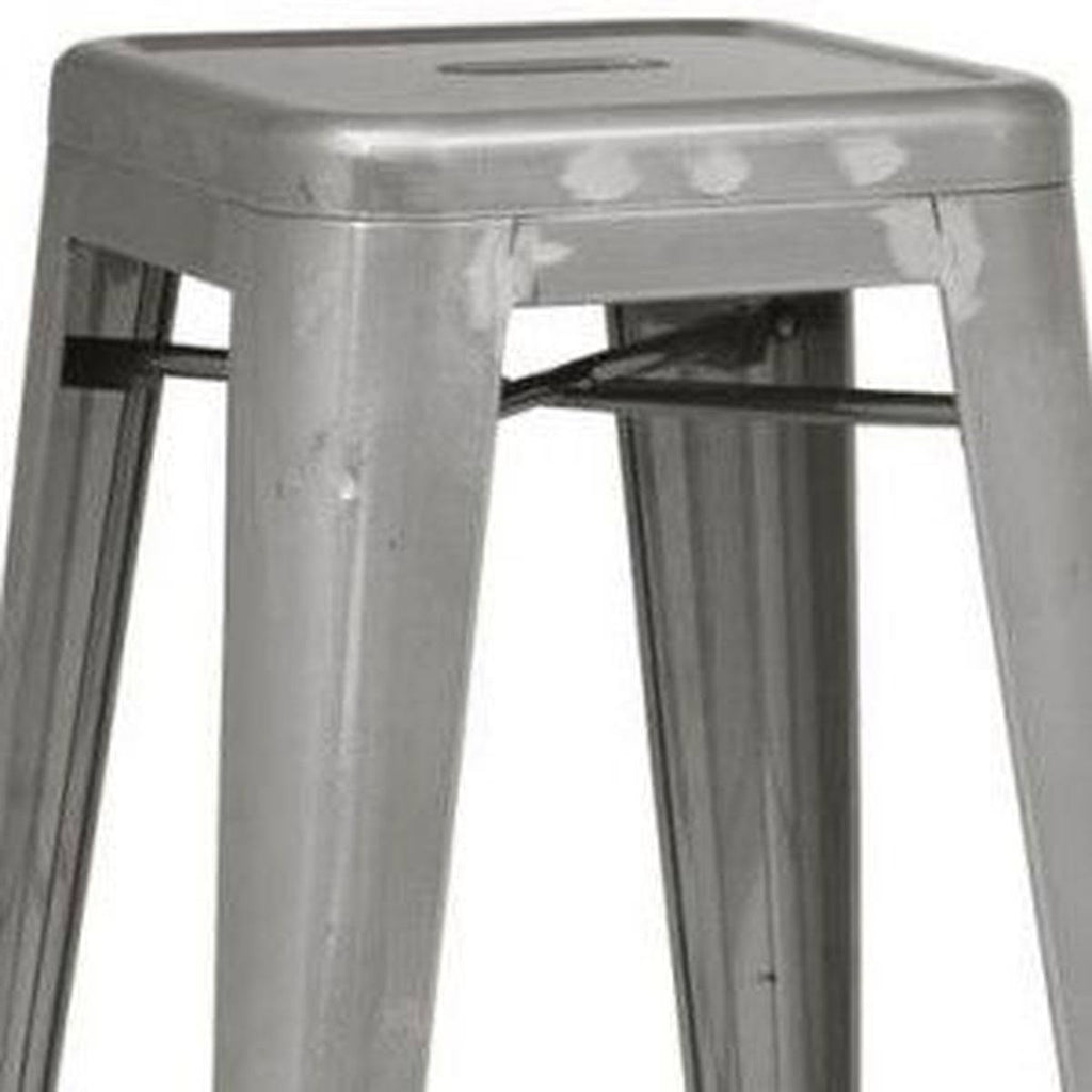 Antique Silver Bar Stool Set of 2 T7749