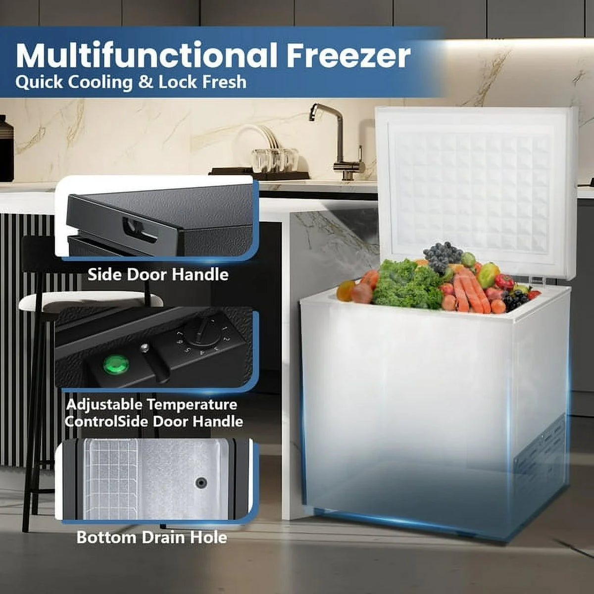 1.8 Cu.ft Black Compact Freezer Z4077