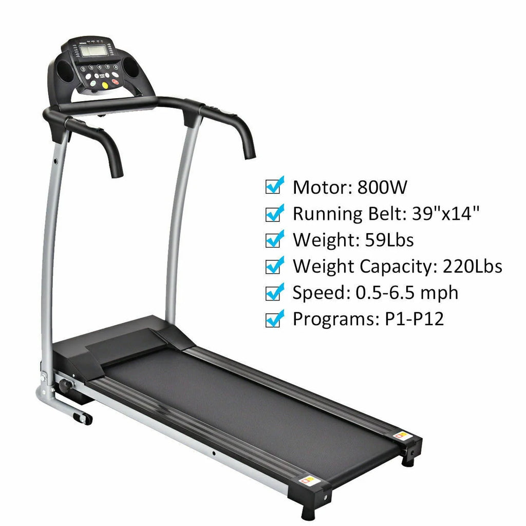 Folding Electric Treadmill 800W Pink U2831