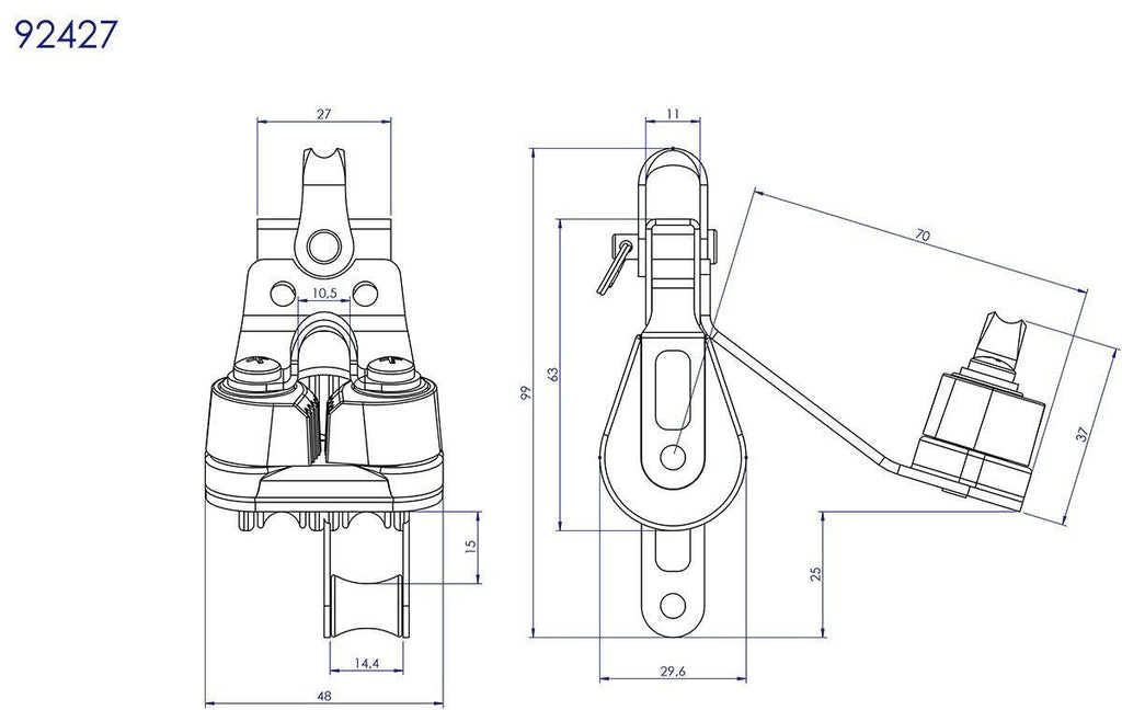 Double Fixed with Cam and Becket F27086