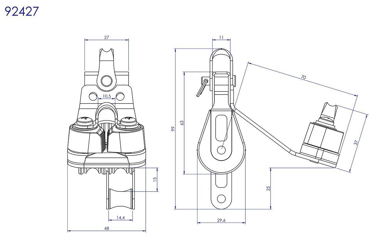 Double Fixed with Cam and Becket F27086