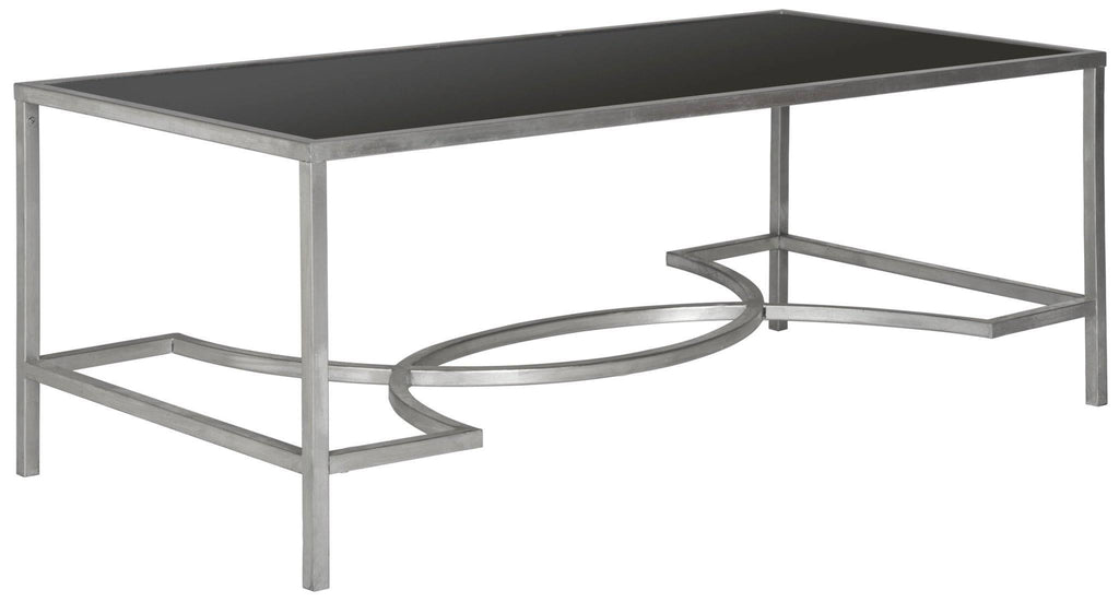 Silver/Black Glass Coffee Table D190
