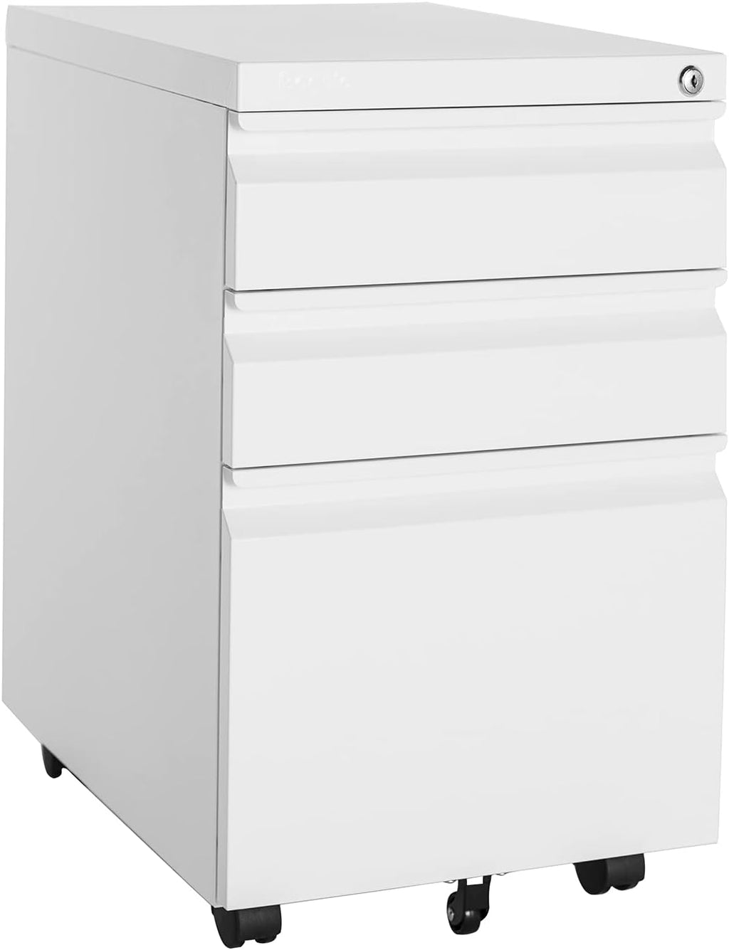 Black 3 Drawer Filing Cabinet with Lock A827135