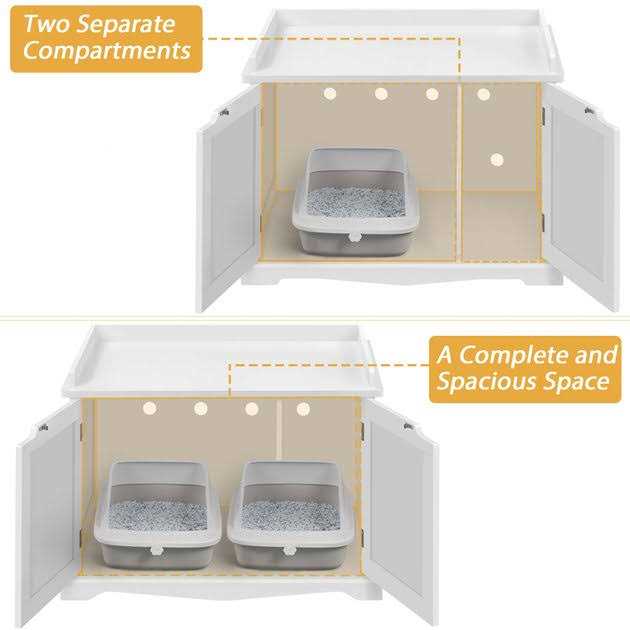 Litter Box Furniture Cat House E67007