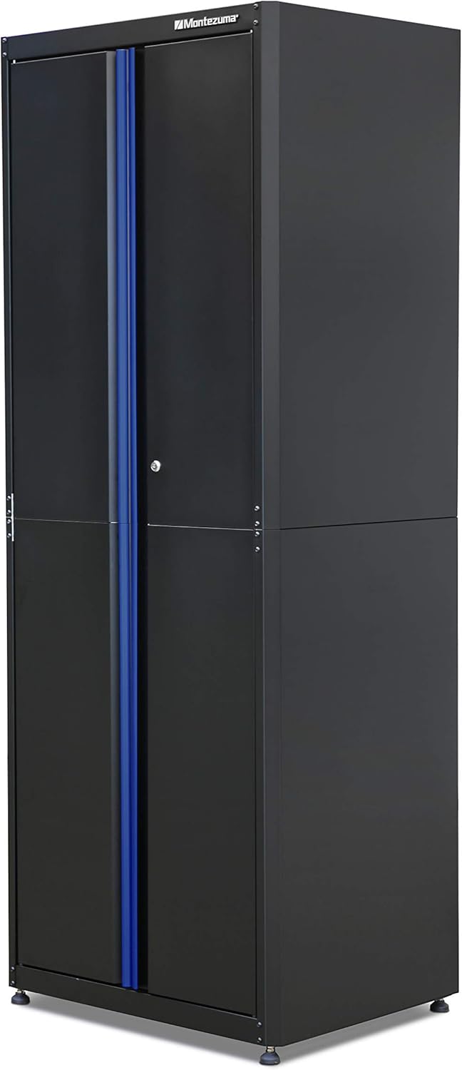30.5 x 12 Locking 2 Door Wall Cabinet with Black Powder Coat Finish T2858