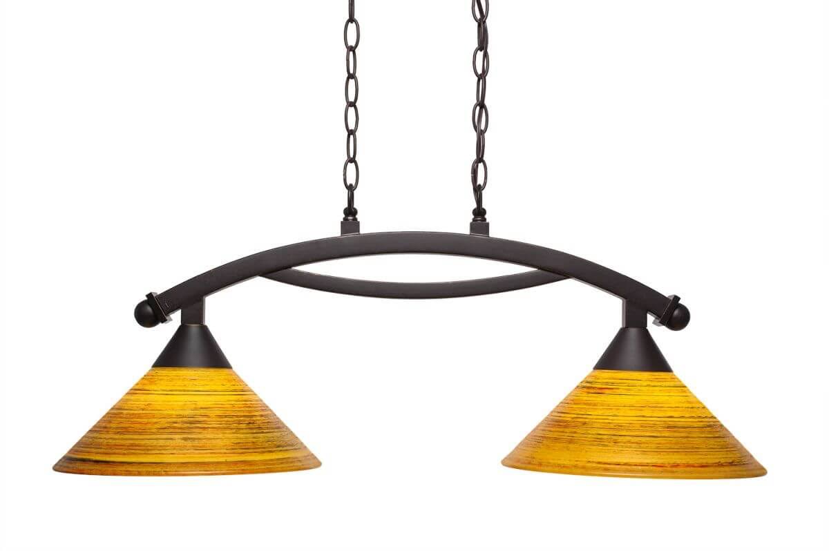 2 Light Island Light with Dark Granite Finish G33793