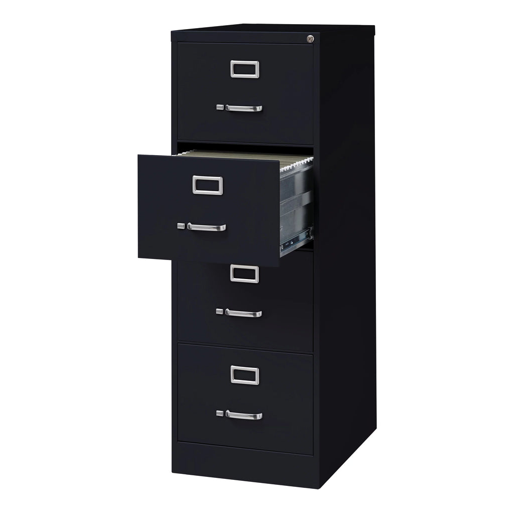 18" W 4 Drawer Black File Cabinet H415901