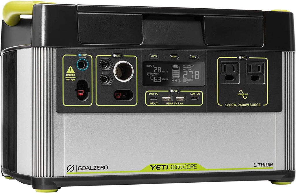 Portable Power Station, 1000 W, Solar-Powered Generator G40703