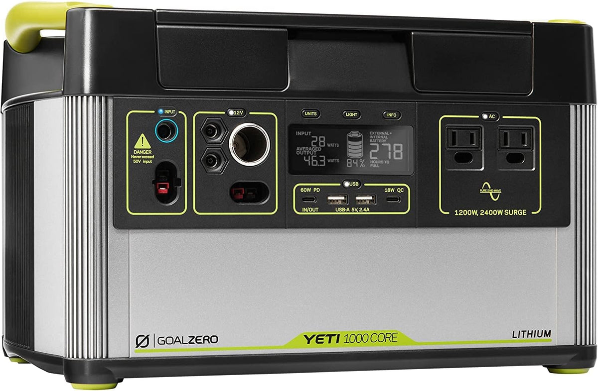 Portable Power Station, 1000 W, Solar-Powered Generator G40703
