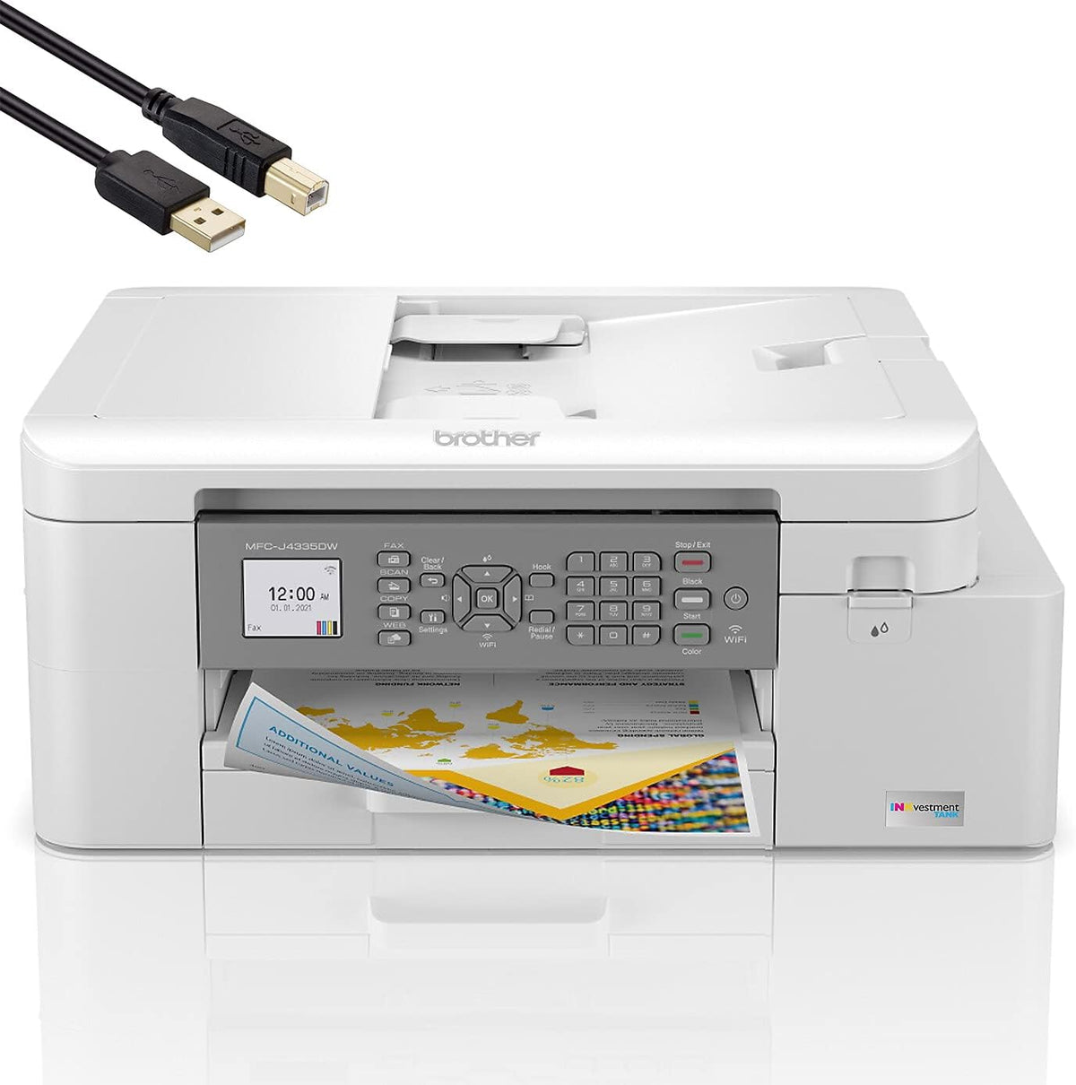 Silver Wireless All-in-One Color Inkjet Printer T7371