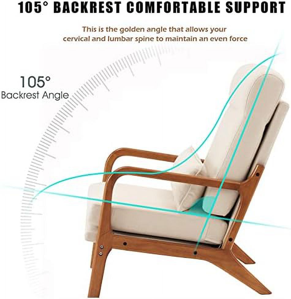 Linen Fabric Upholstered Accent Armchair X512748