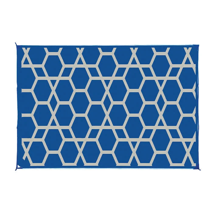 Blue Geometric RV Patio Mat R197