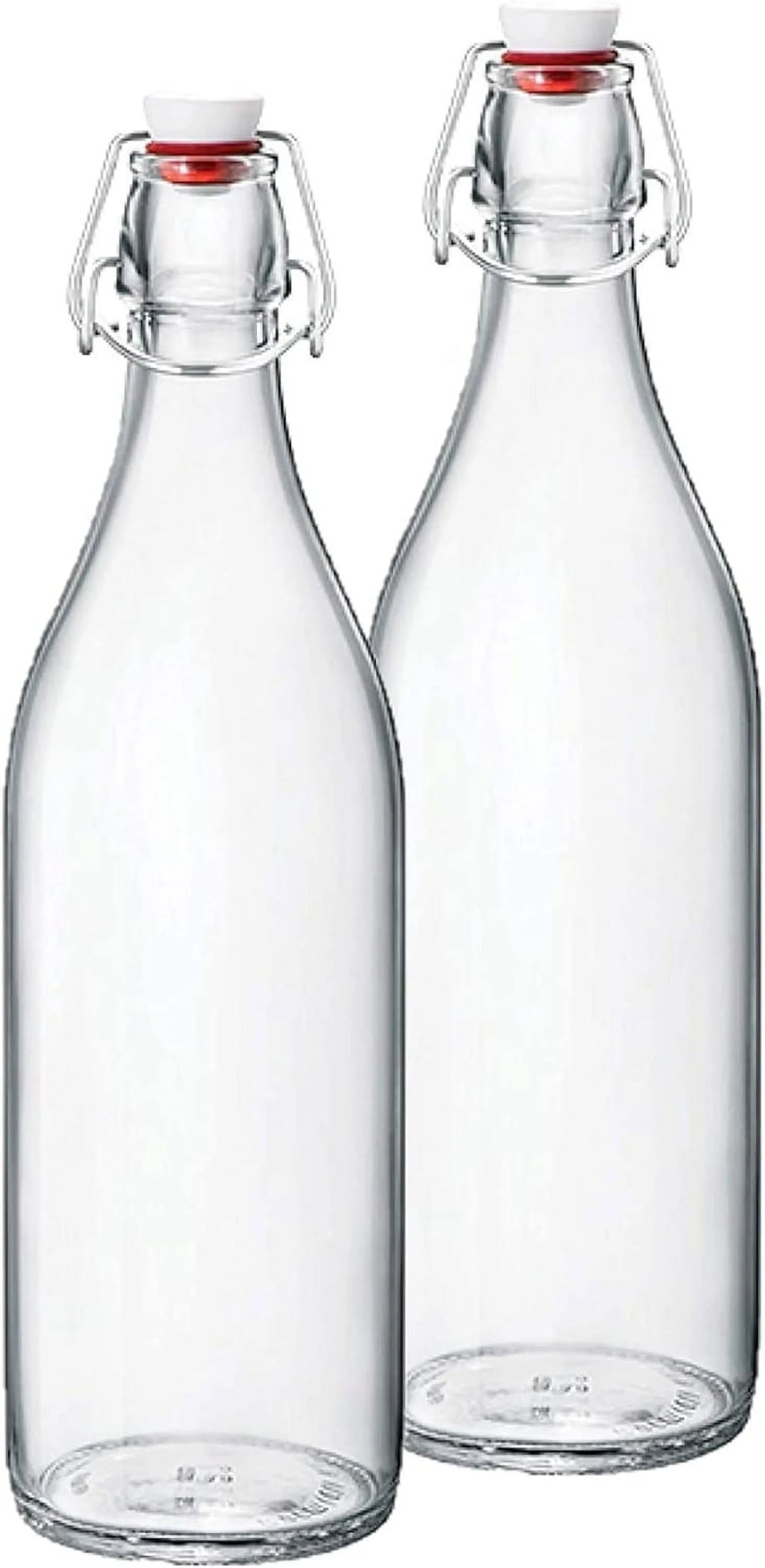 Clear Glass Bottle With Stopper, 33 3/4 oz. Q4439