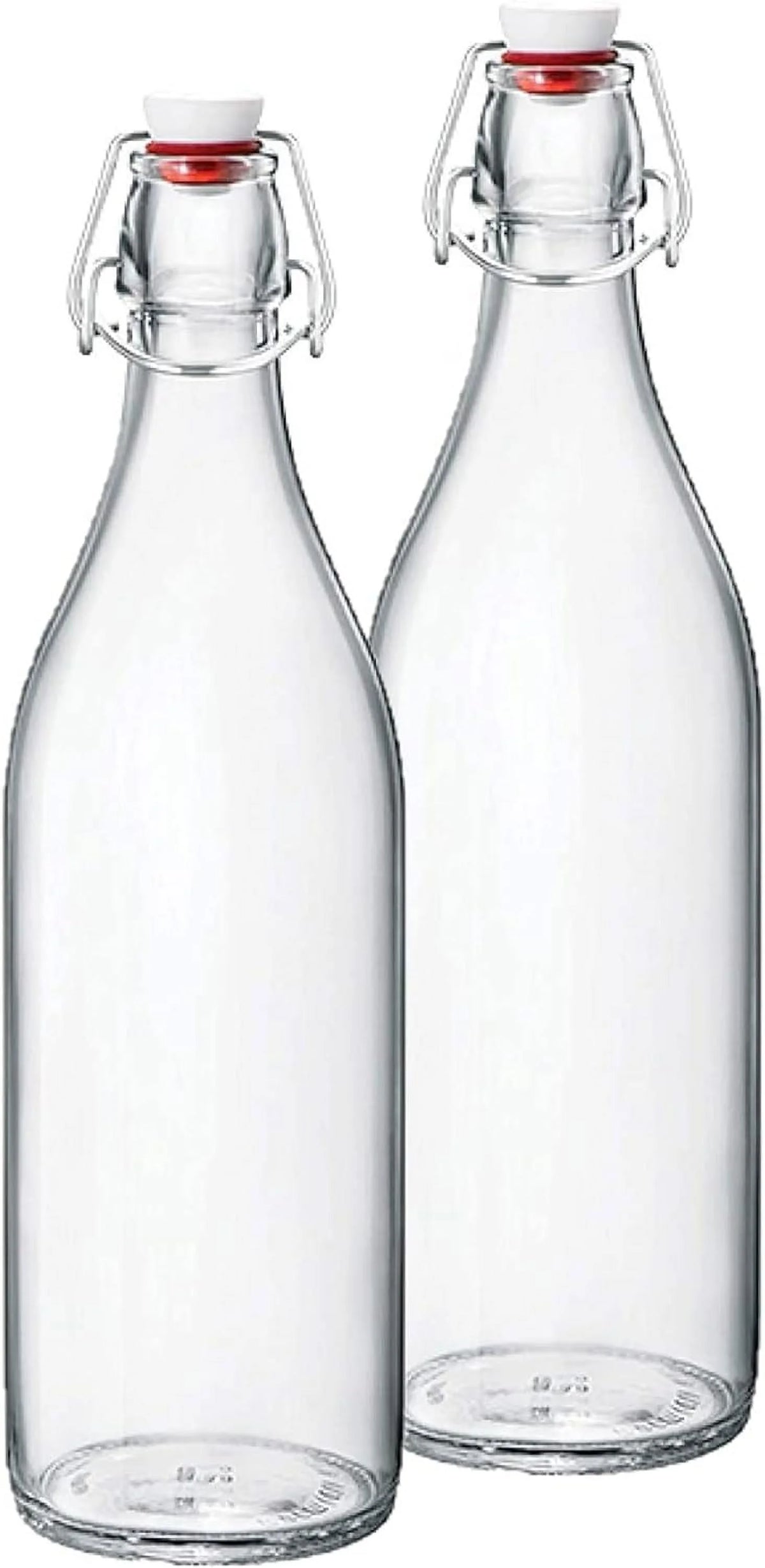 Clear Glass Bottle With Stopper, 33 3/4 oz. Q4439