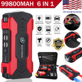 99800mAh Battery Jump Starter with 4 USB Ports and LED Flashlight Z625333