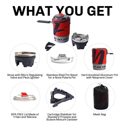 Portable Camping Backpacking Stove with Micro Regulated Valve R881